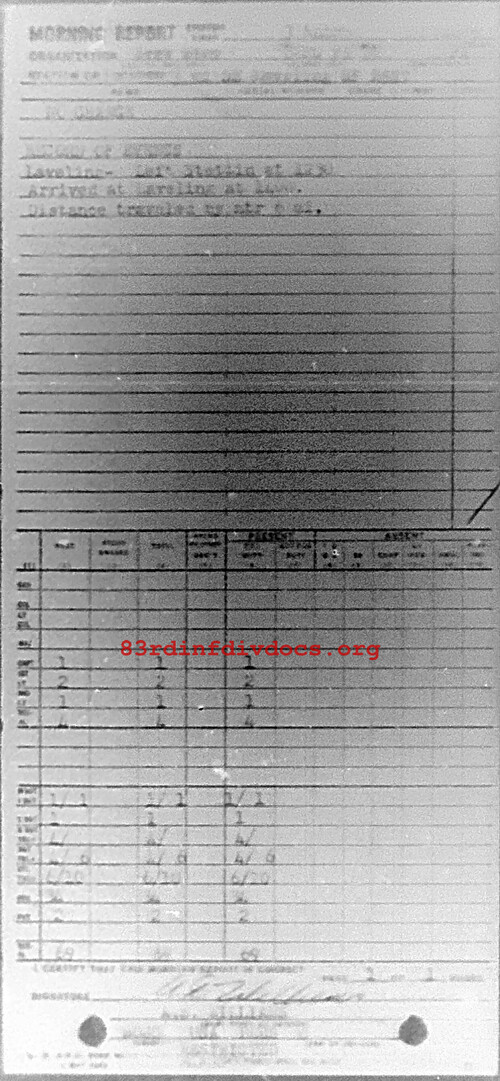 Morning report SERBTRY Co, 1945-03-03, page 1 Morning report