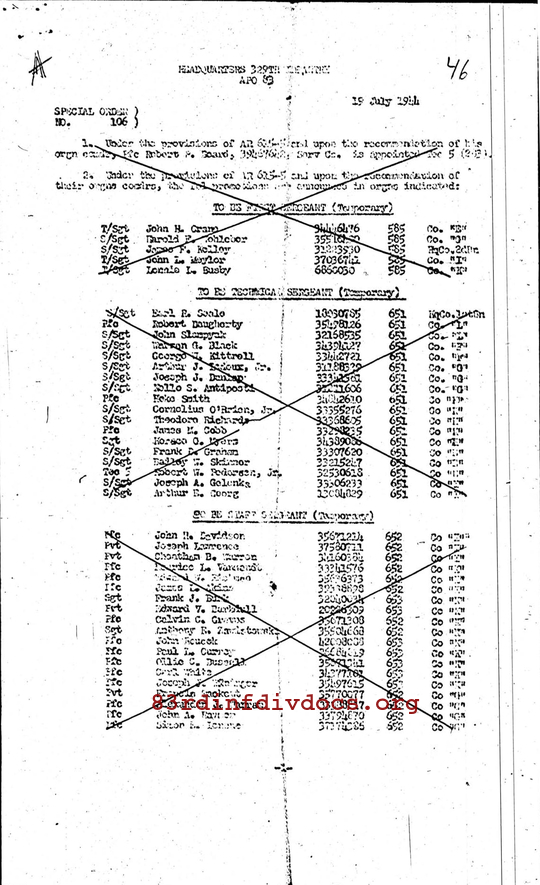Morning report A Co, 1944-07-19, page 2 Morning report