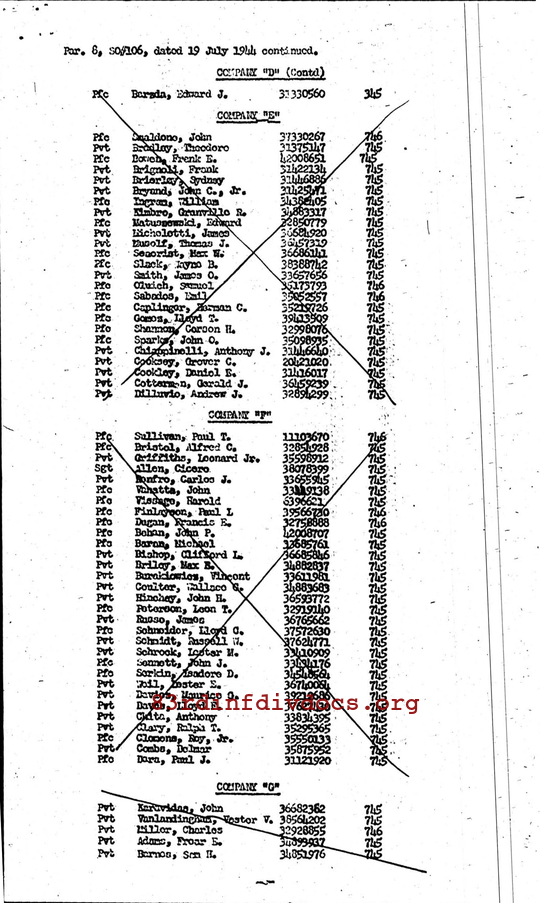 Morning report A Co, 1944-07-19, page 6 Morning report