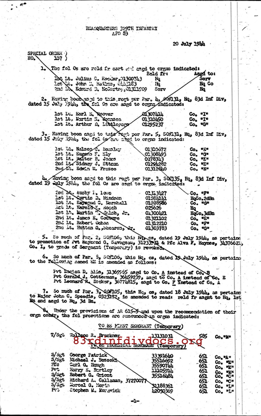 Morning report A Co, 1944-07-19, page 9 Morning report