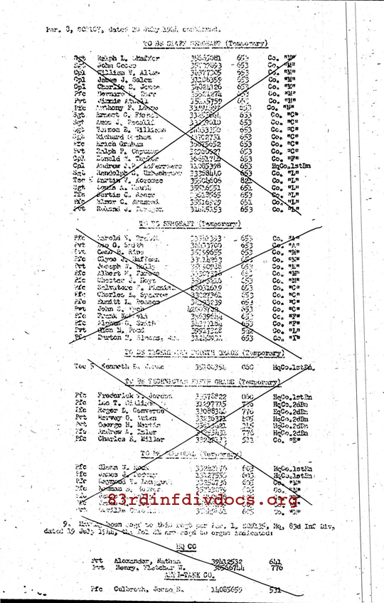 Morning report A Co, 1944-07-19, page 10 Morning report