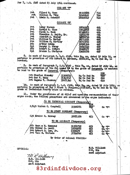 Morning report A Co, 1944-07-23, page 5 Morning report