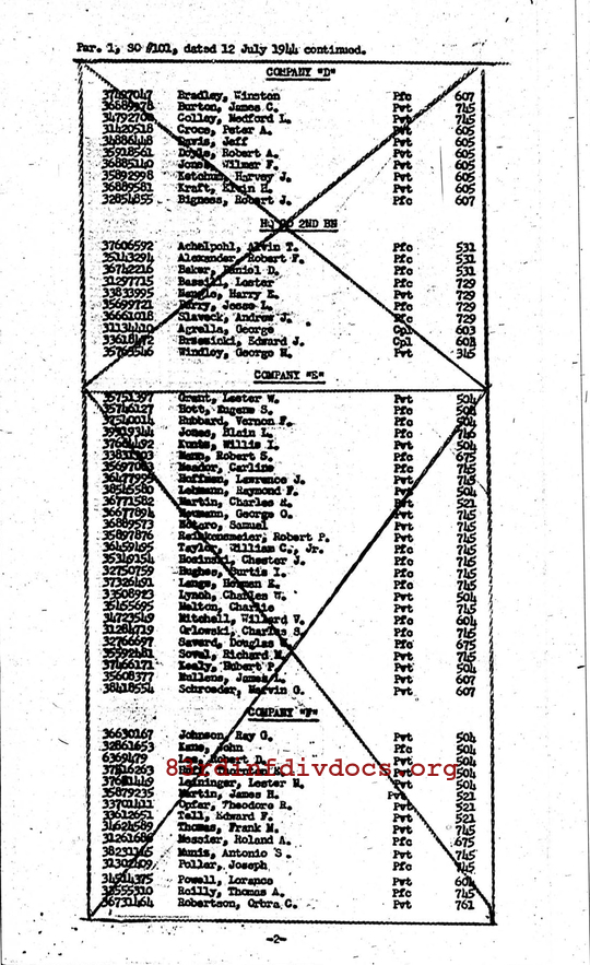 Morning report B Co, 1944-07-12, page 5 Morning report