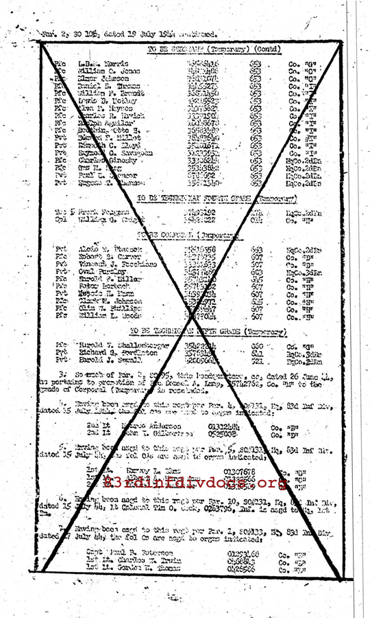 Morning report B Co, 1944-07-19, page 5 Morning report