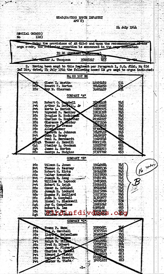 Morning report B Co, 1944-07-24, page 3 Morning report