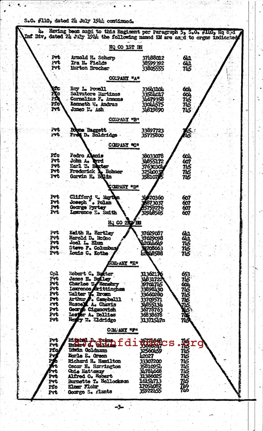 Morning report B Co, 1944-07-24, page 5 Morning report