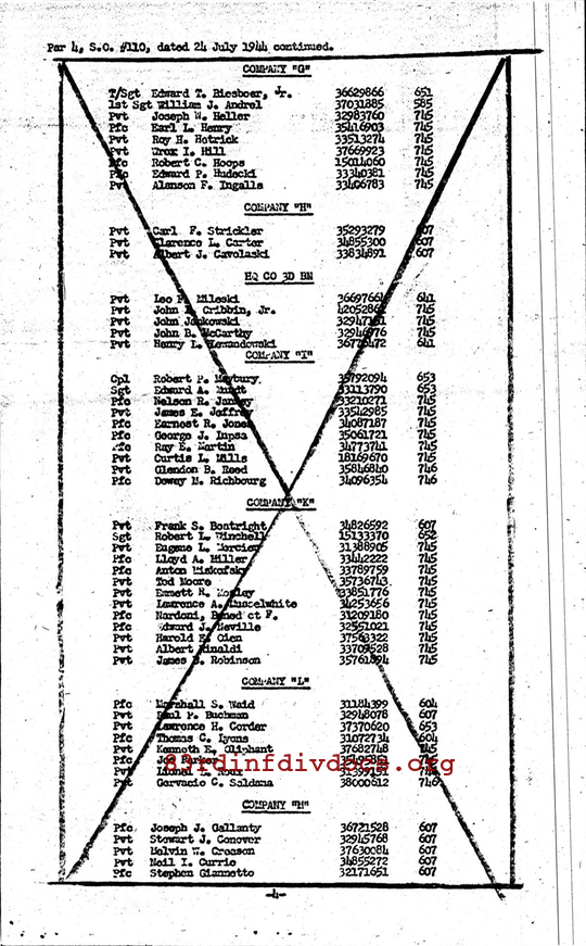 Morning report B Co, 1944-07-24, page 6 Morning report