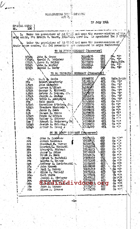 Morning report C Co, 1944-07-19, page 2 Morning report