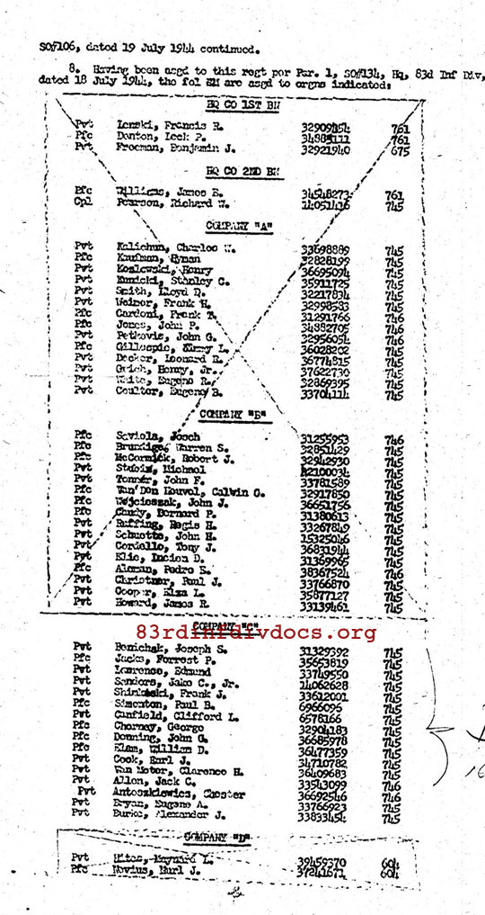 Morning report C Co, 1944-07-19, page 5 Morning report