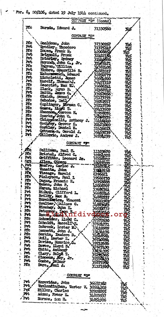 Morning report C Co, 1944-07-19, page 6 Morning report