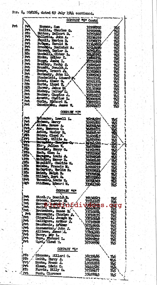 Morning report C Co, 1944-07-19, page 7 Morning report