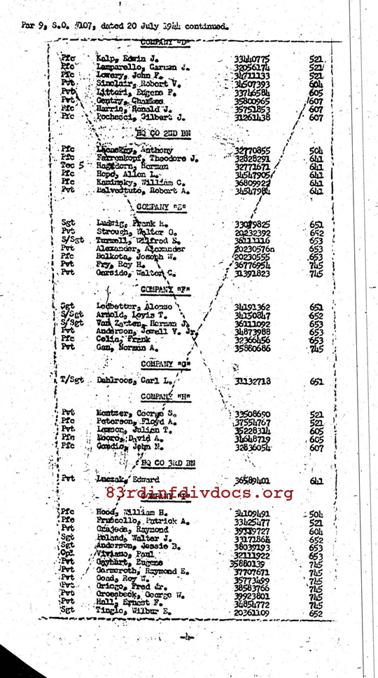 Morning report C Co, 1944-07-19, page 12 Morning report