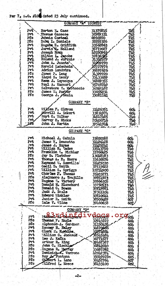 Morning report C Co, 1944-07-23, page 5 Morning report