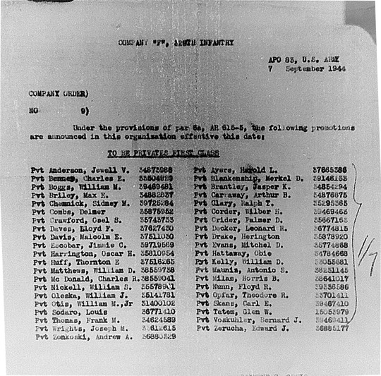 Morning report F Co, 1944-09-08, page 2 Morning report