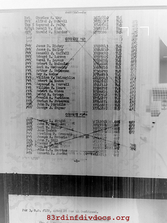 Morning report F Co, 1944-12-31, page 3 Morning report