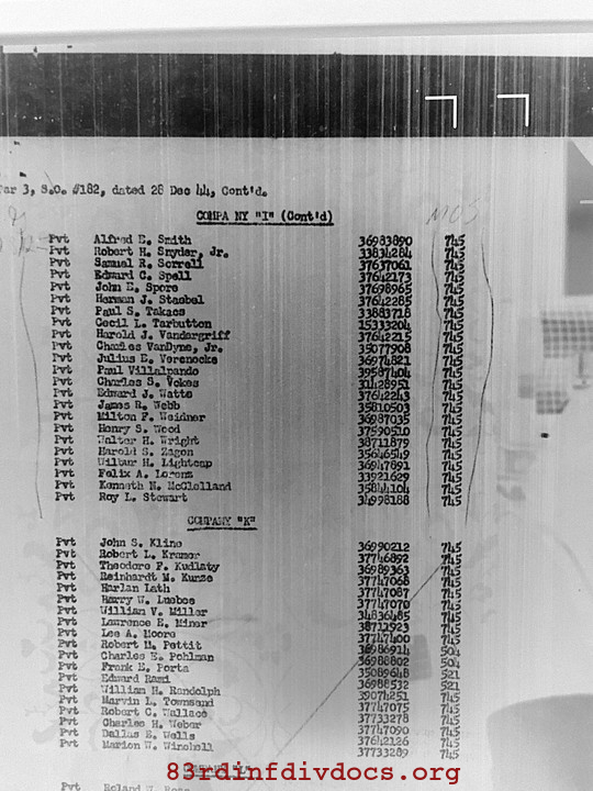 Morning report F Co, 1944-12-31, page 6 Morning report
