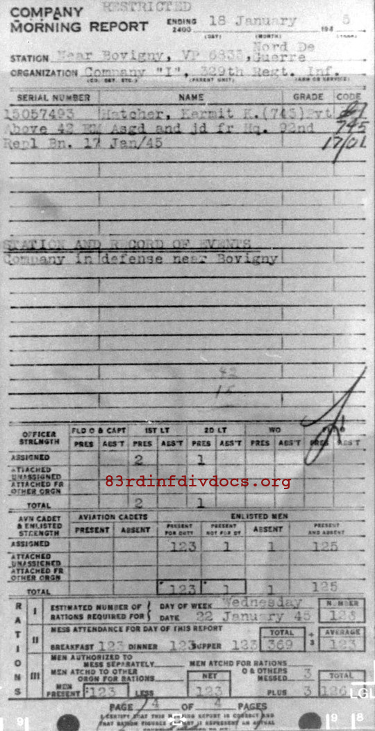 Morning report I Co, 1945-01-18, page 4 Morning report