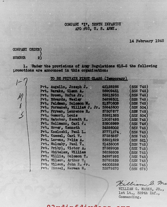 Morning report I Co, 1945-02-15, page 2 Morning report