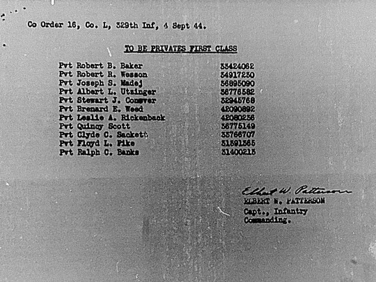 Morning report L Co, 1944-09-17, page 3 Morning report
