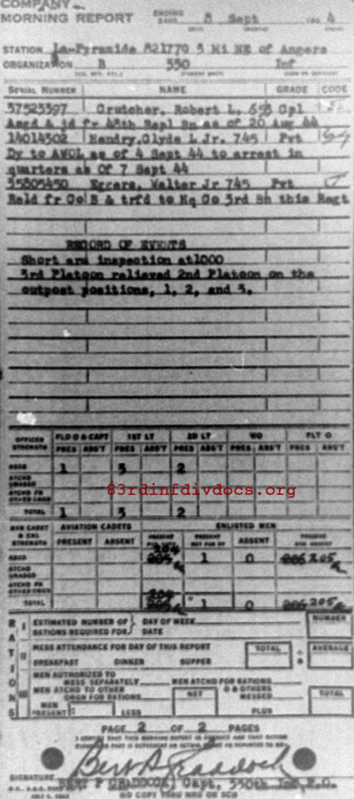 Morning report B Co, 1944-09-08, page 2 Morning report