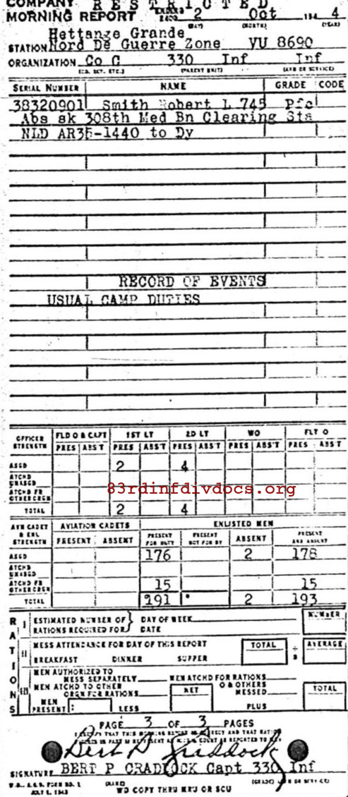 Morning report C Co, 1944-10-02, page 3 Morning report
