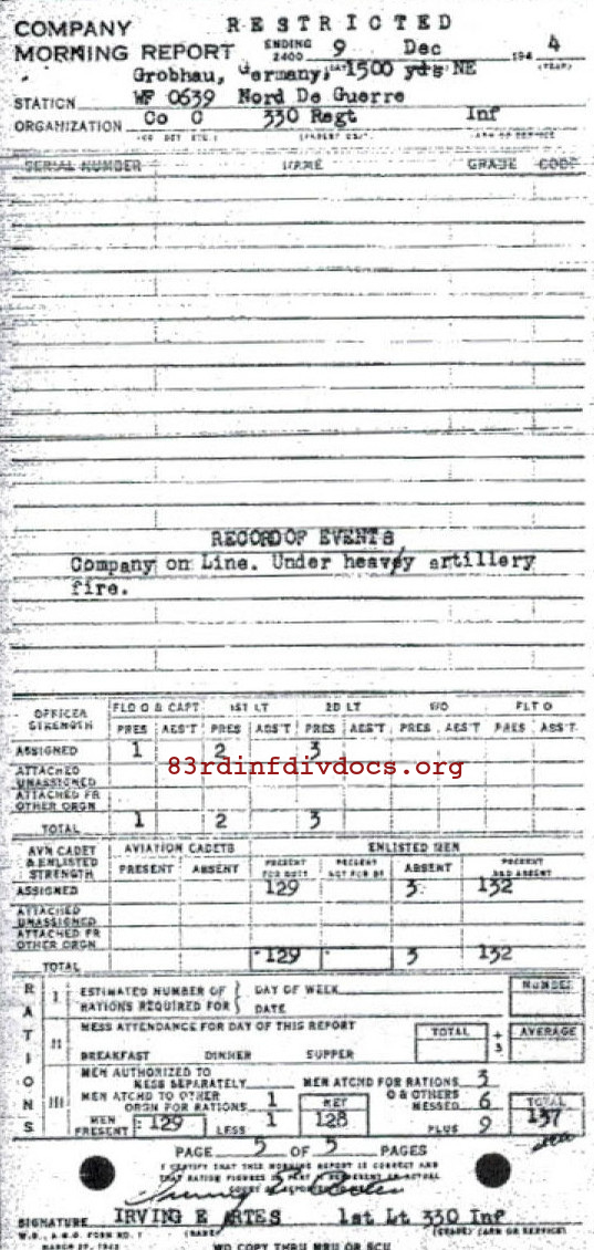 Morning report C Co, 1944-12-09, page 5 Morning report