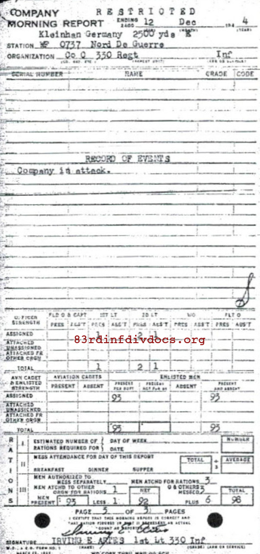 Morning report C Co, 1944-12-12, page 3 Morning report