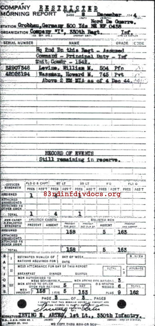 Morning report I Co, 1944-12-08, page 3 Morning report