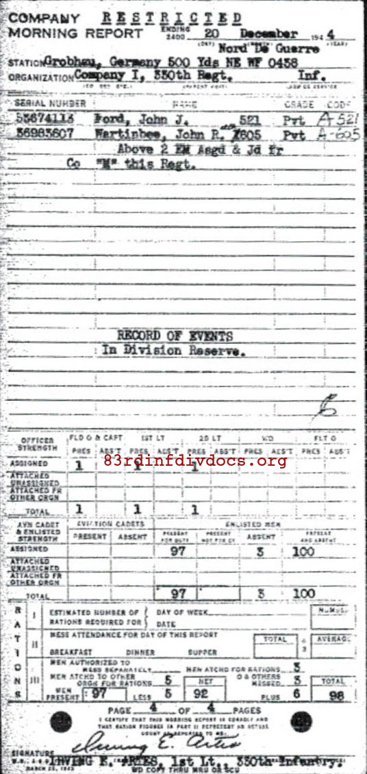 Morning report I Co, 1944-12-20, page 4 Morning report