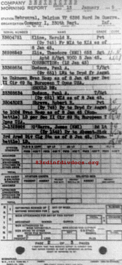 Morning report I Co, 1945-01-13, page 2 Morning report