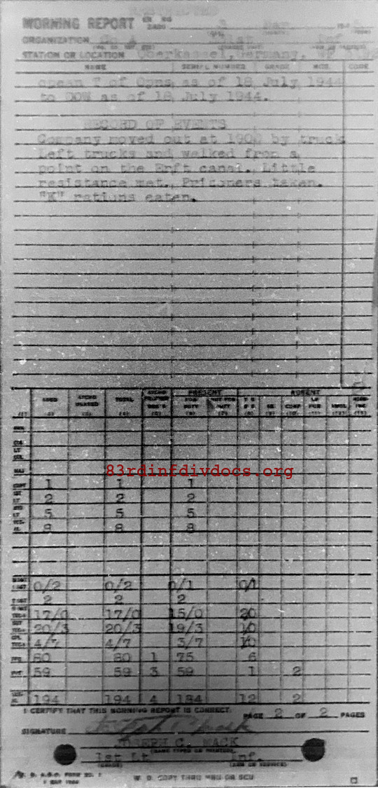 Morning report A Co, 1945-03-03, page 2 Morning report