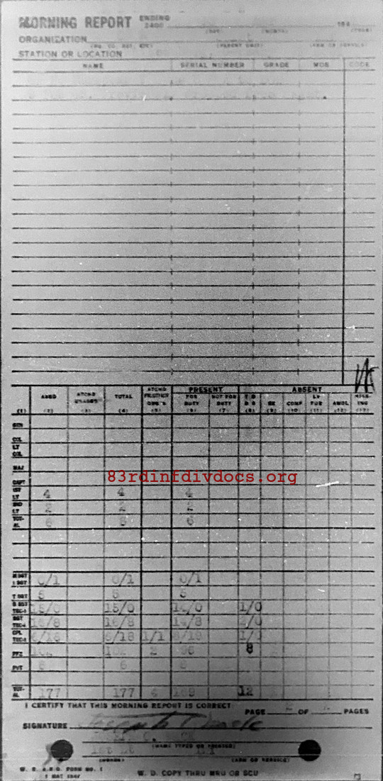 Morning report K Co, 1945-03-13, page 2 Morning report