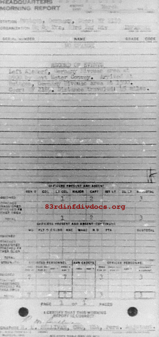 Morning report SPTRPSHQ Co, 1945-03-04, page 1 Morning report