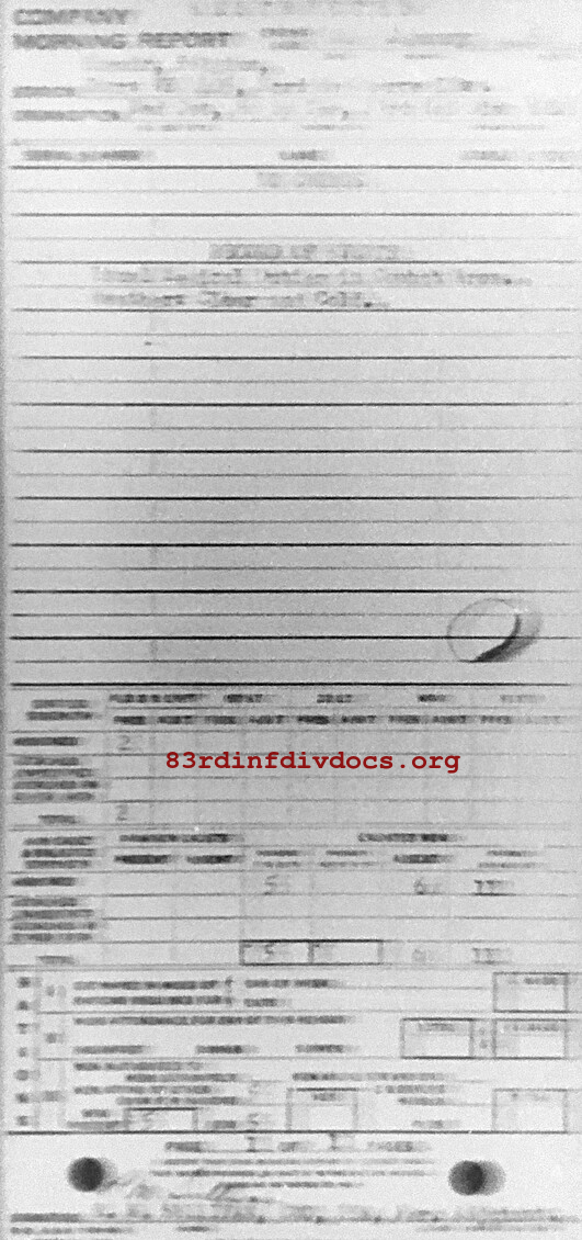 Morning report SPTRPSMEDDET Co, 1945-01-24, page 1 Morning report