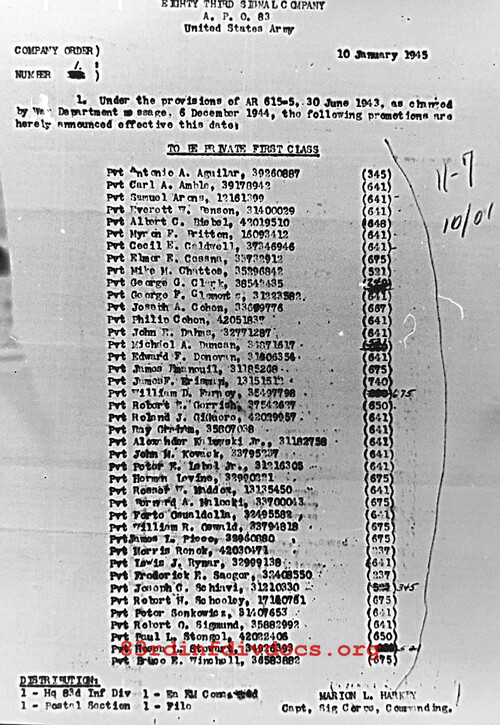 Morning report C Co, 1945-01-11, page 2 Morning report